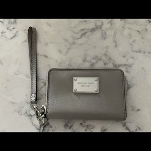 Gray Michael Kors wristlet